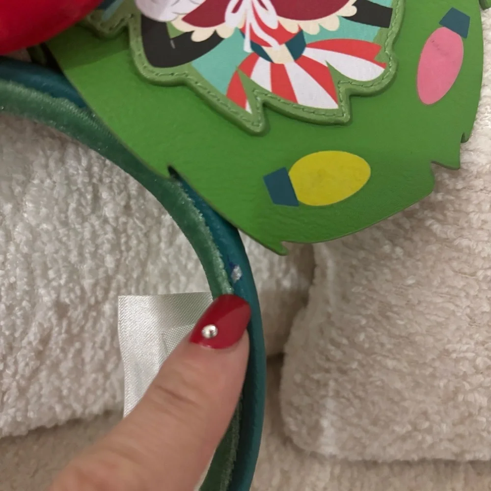 Disney X Loungefly Christmas Mickey and Minnie Ears Green and Red